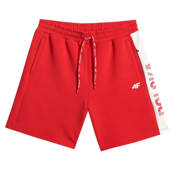 4F Spodenki kibica sportowe Czerwone