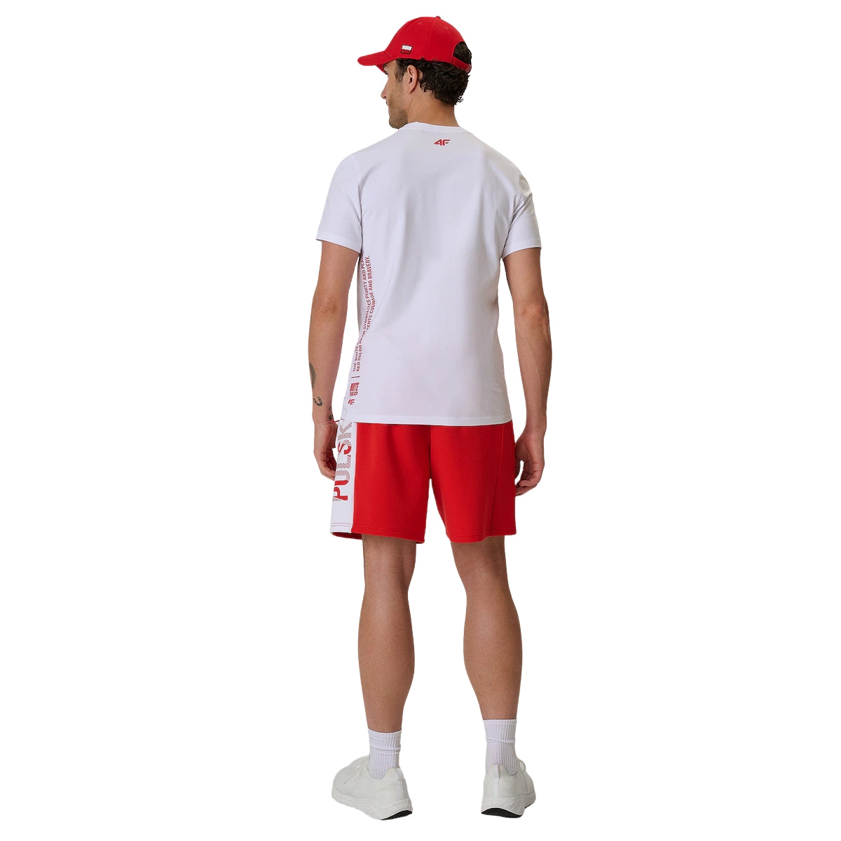 4F Spodenki kibica sportowe Czerwone