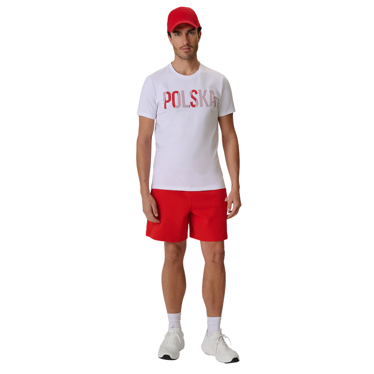 4F Spodenki kibica sportowe Czerwone