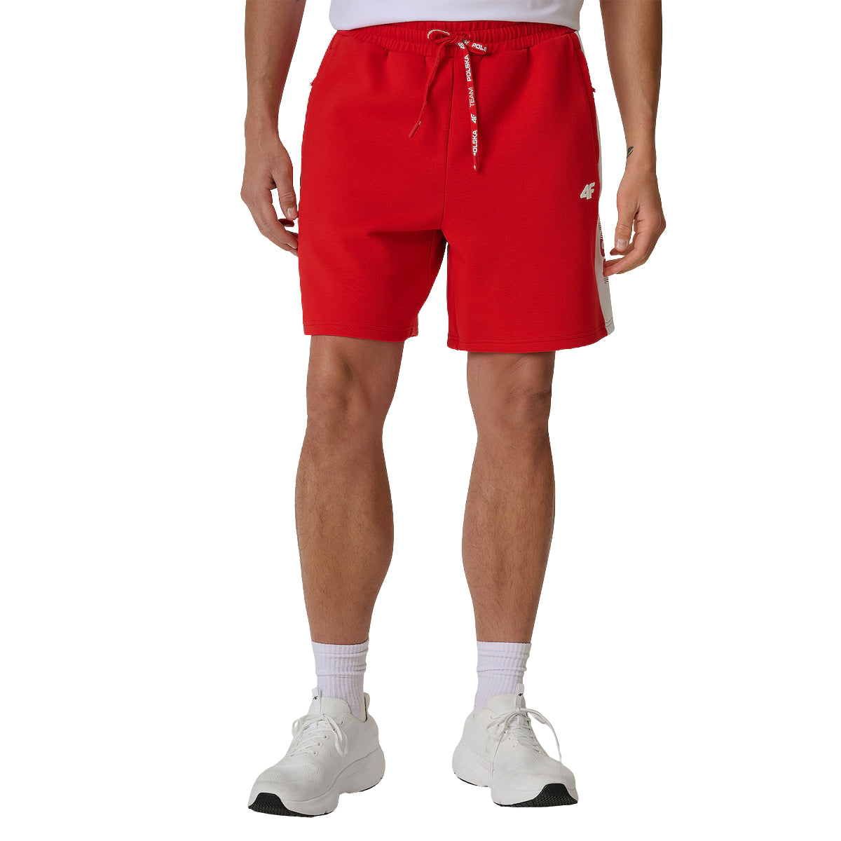 4F Spodenki kibica sportowe Czerwone
