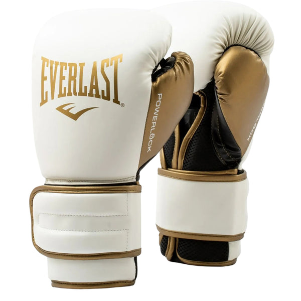 Everlast Rękawice bokserskie Powerlock PU Białe/Złote