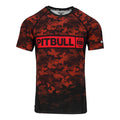 Pitbull Rashguard Hex Camo Hilltop Czerwony Krótki rękaw