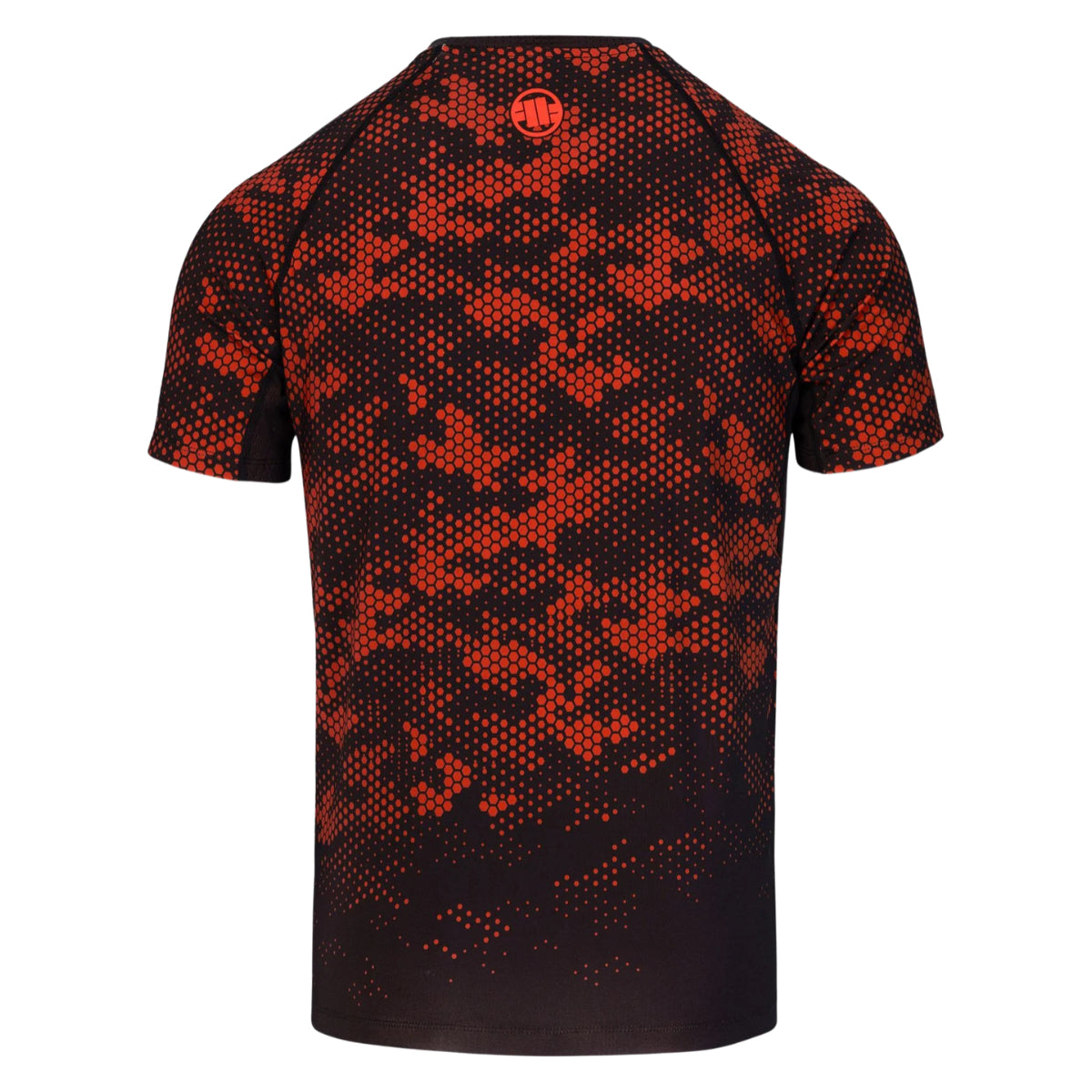Pitbull Rashguard Hex Camo Hilltop Czerwony Krótki rękaw