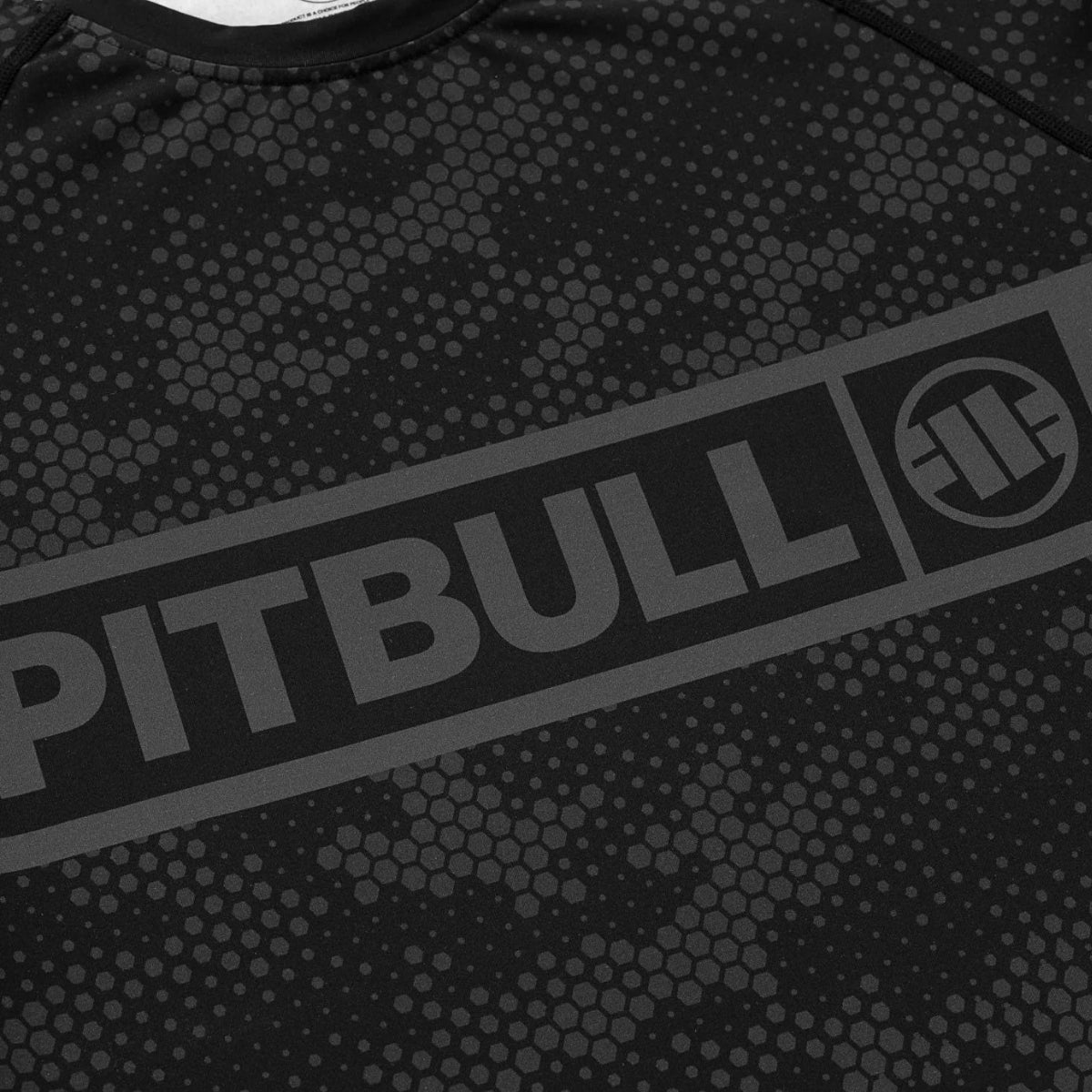 Pitbull Rashguard Hex Camo Hilltop Czarny Krótki rękaw