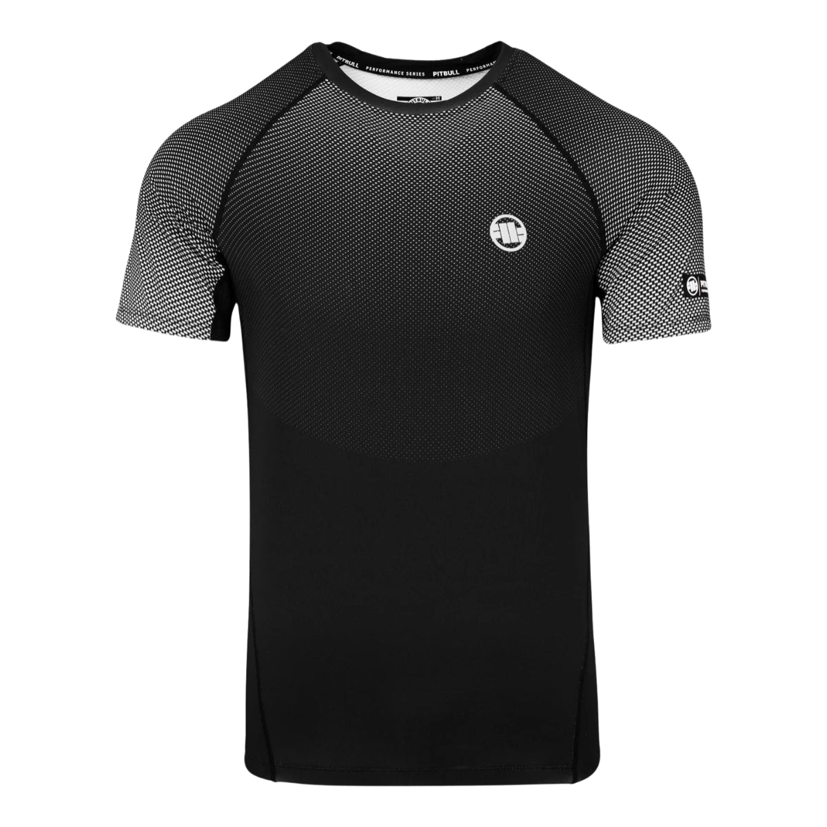 Pitbull Rashguard Ranked Czarny Krótki rękaw