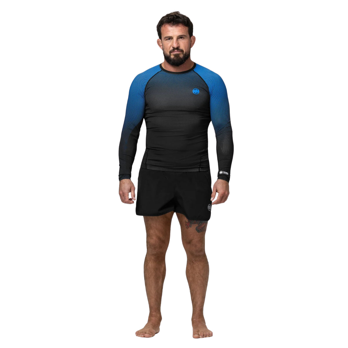 Pitbull Rashguard Ranked Niebieski Długi rękaw