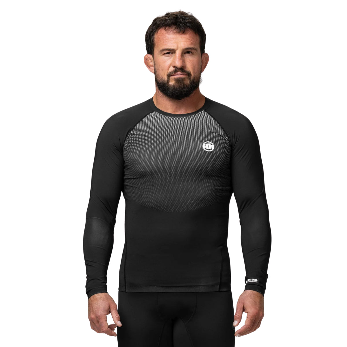 Pitbull Rashguard Ranked Czarny Długi rękaw