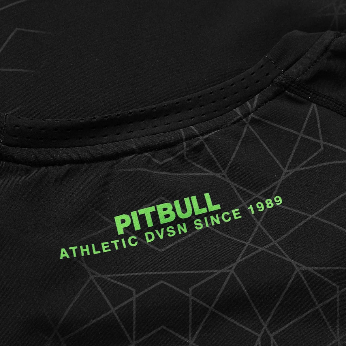 Pitbull Rashguard Ray Krótki rękaw Czarny/Zielony