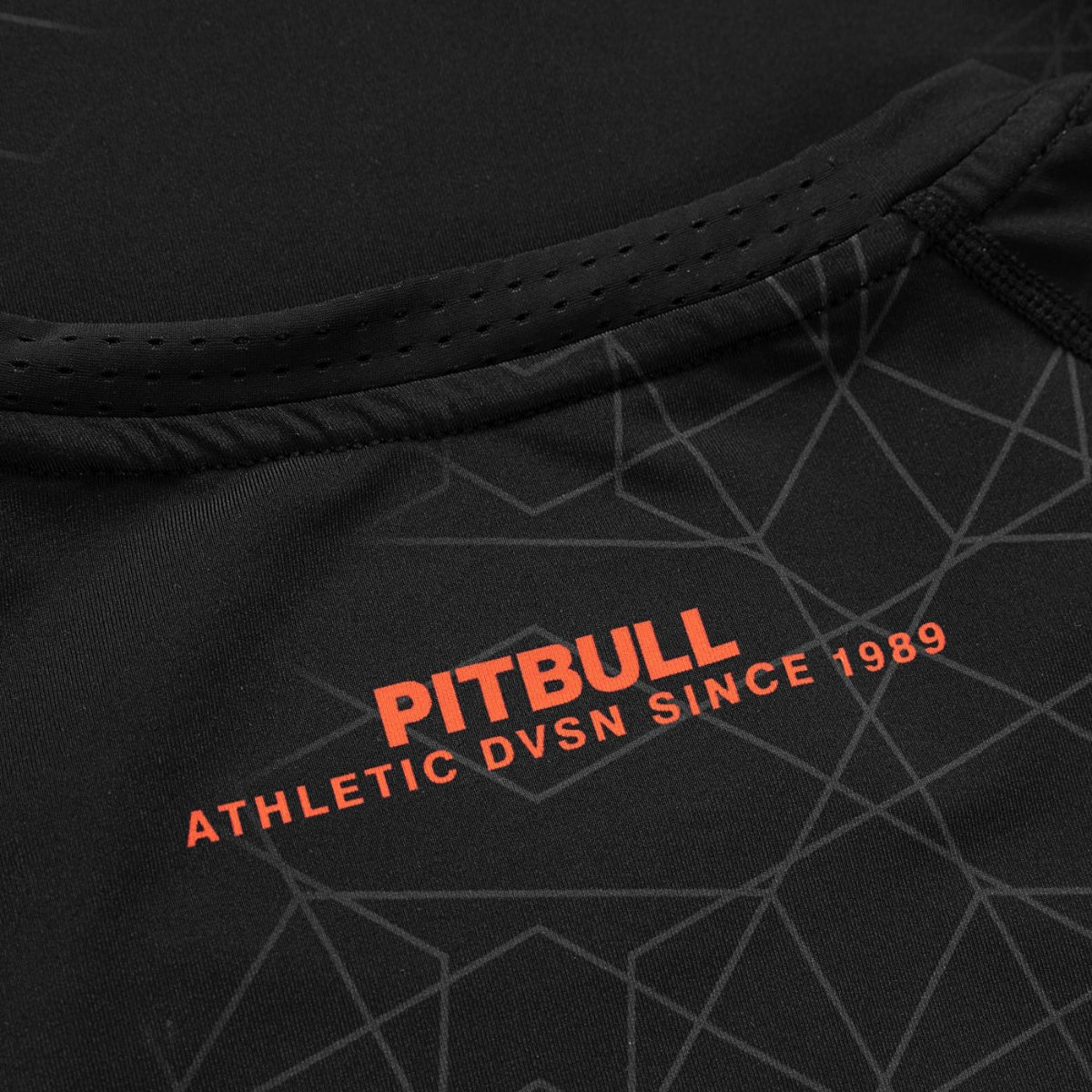 Pitbull Rashguard Ray Krótki rękaw Czarny/Czerwony