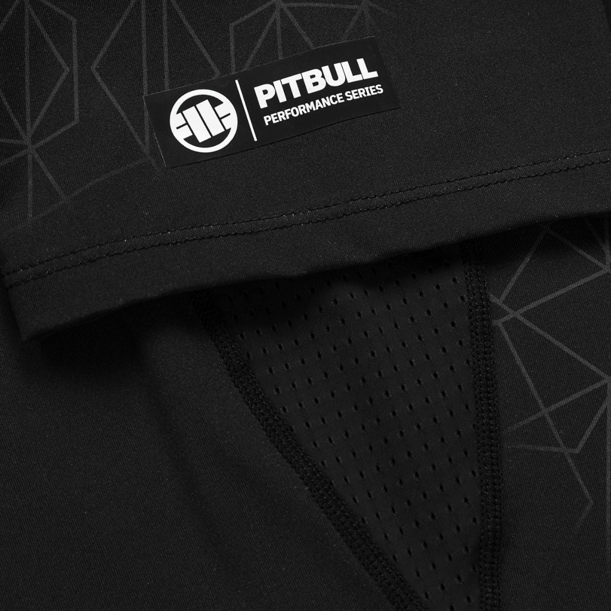 Pitbull Rashguard Ray Krótki rękaw Czarny/Czerwony