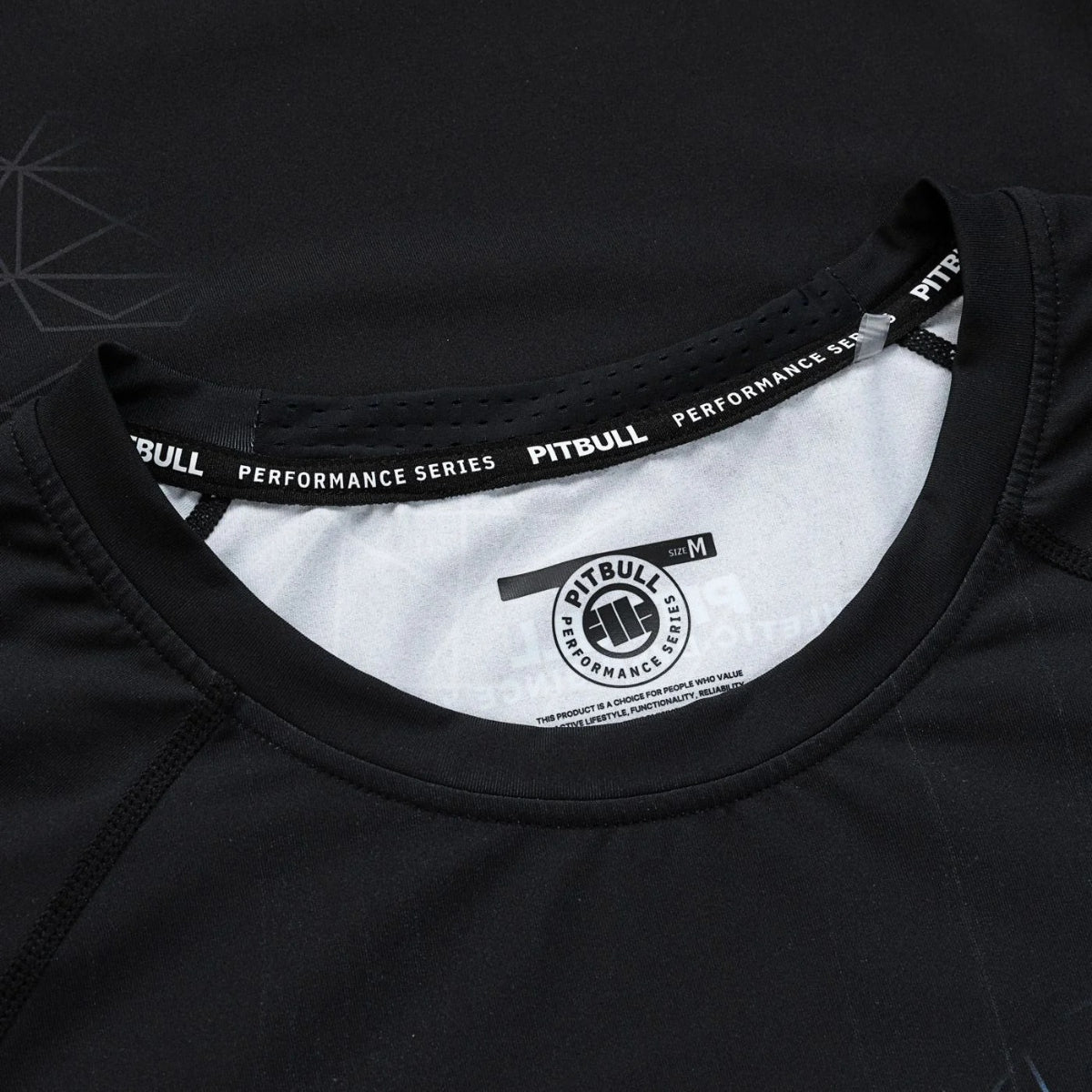 Pitbull Rashguard Ray Krótki rękaw Czarny/Niebieski