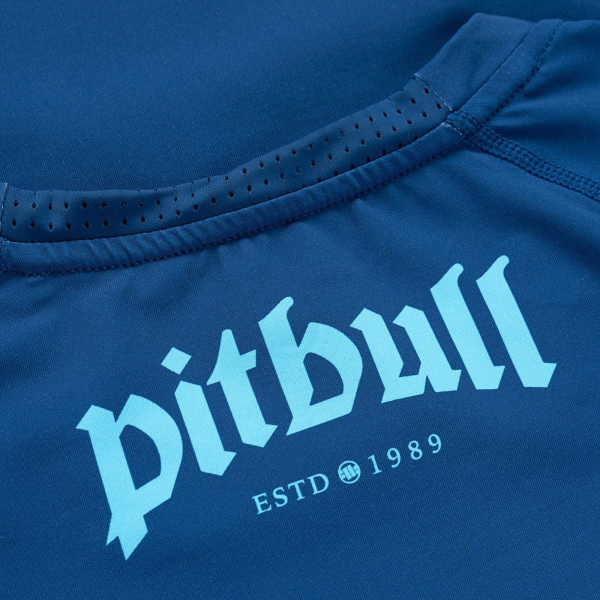Pitbull Rashguard Logo Palms Krótki rękaw Niebieski