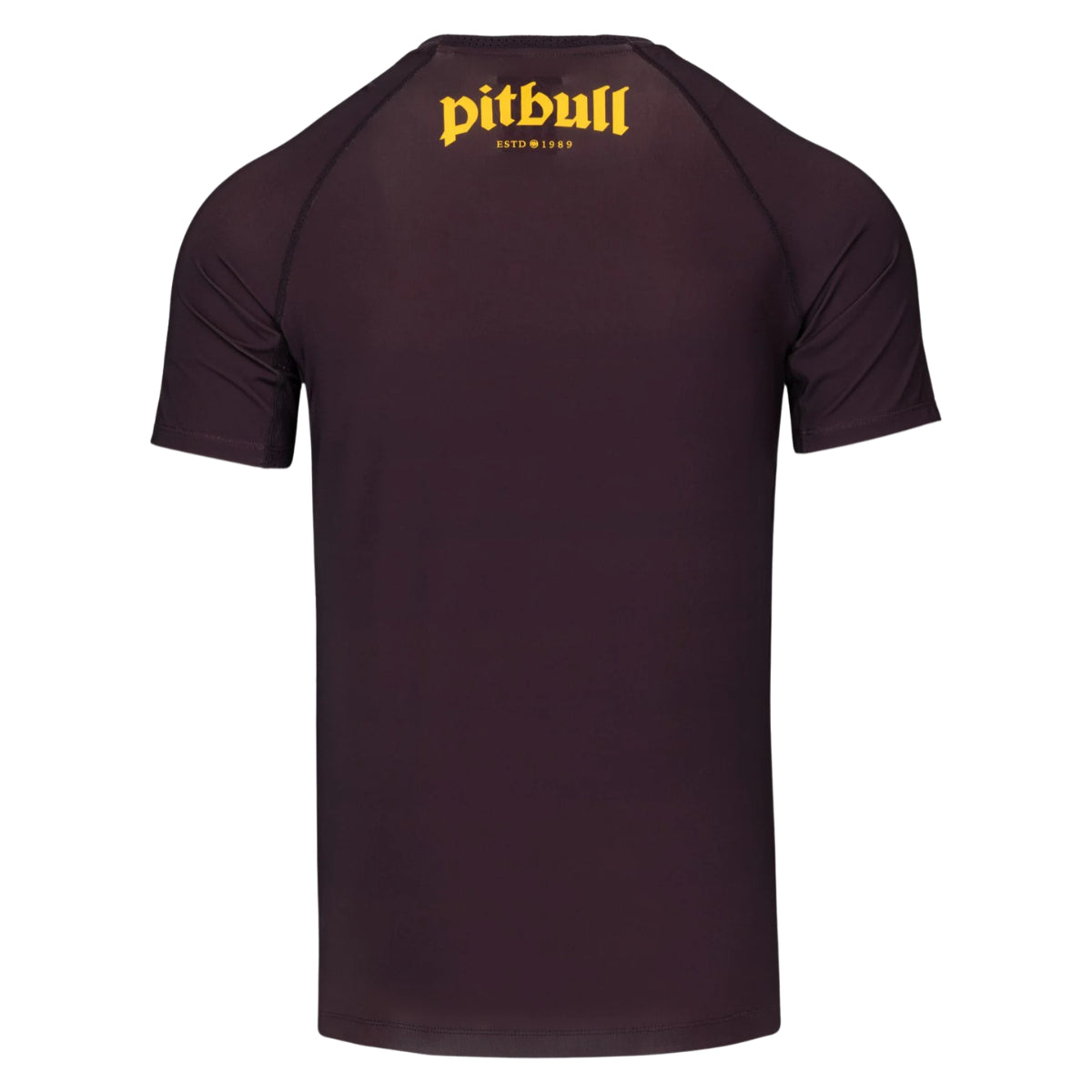 Pitbull Rashguard Logo Palms Krótki rękaw Brązowy