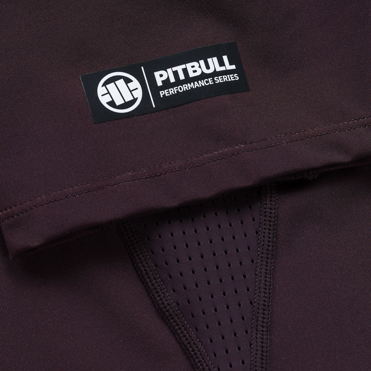 Pitbull Rashguard Logo Palms Krótki rękaw Brązowy