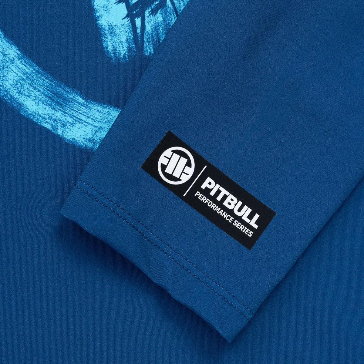 Pitbull Rashguard Logo Palms Długi rękaw Niebieski