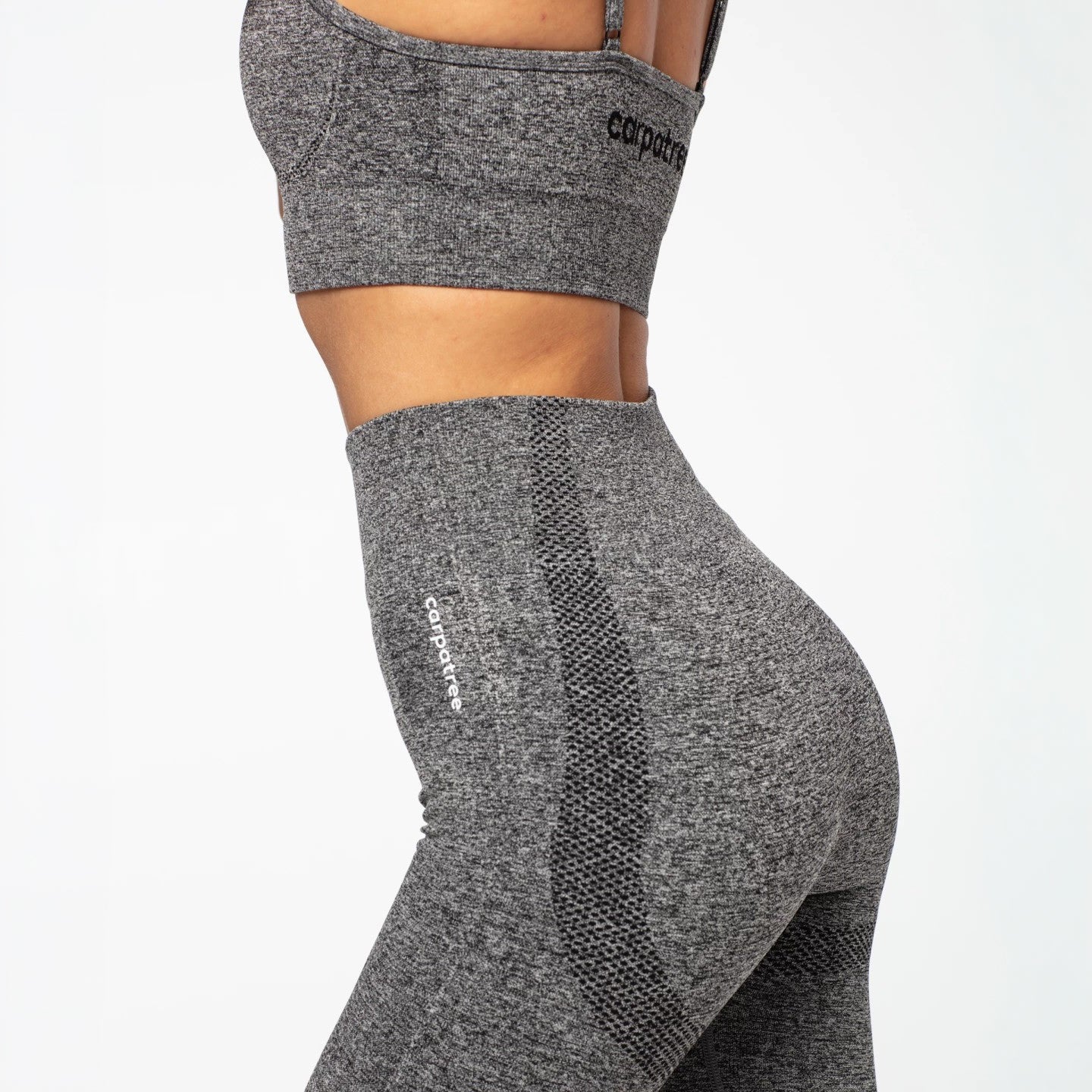 Carpatree Legginsy Bezszwowe Vibe wysoki stan Szare