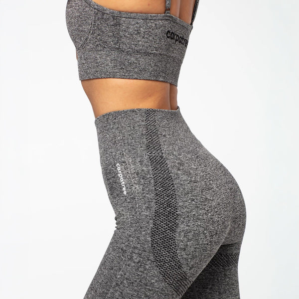 Carpatree Legginsy Bezszwowe Vibe wysoki stan Szare