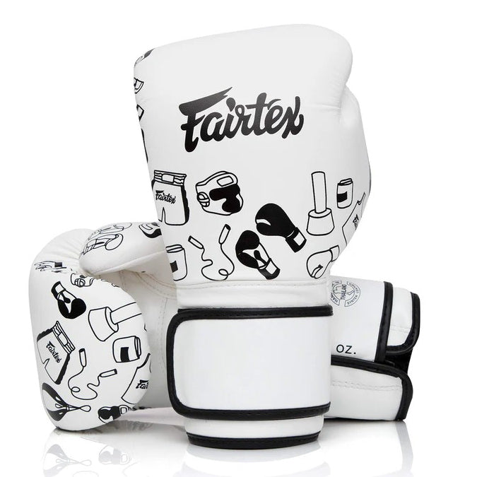 Fairtex Rękawice Bokserskie BGV14 Street Art Graffiti Białe