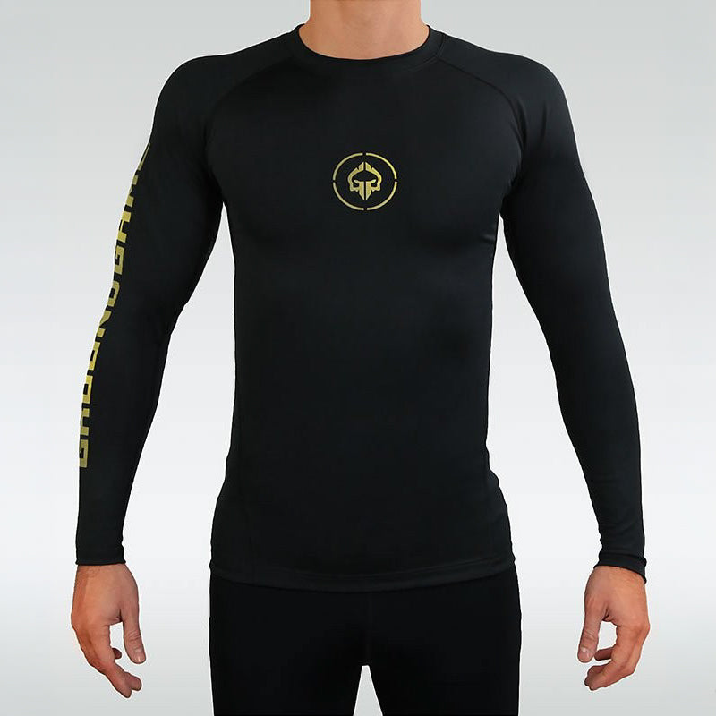Ground Game Rashguard Męski Athletic Gold Długi Rękaw