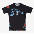 MANTO Rashguard Męski Krótki Rękaw TENGU Czarny