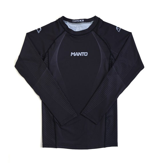 MANTO Rashguard Męski Długi Rękaw FLOW Czarny