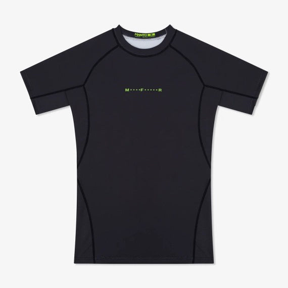 MANTO Rashguard Męski Krótki Rękaw MANTOFIGHTERS Czarny