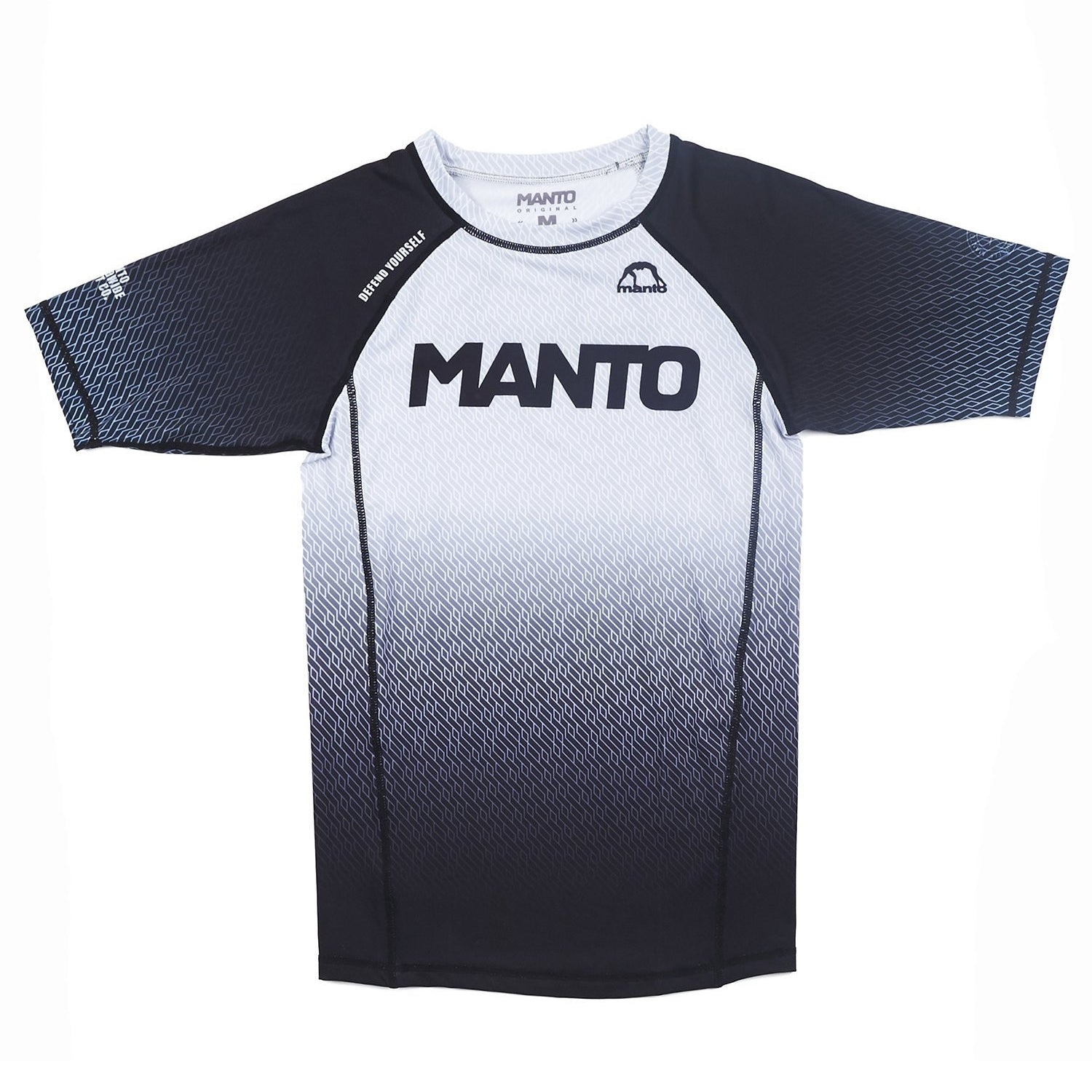 MANTO Rashguard Męski Krótki Rękaw RANK Biały