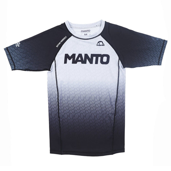 MANTO Rashguard Męski Krótki Rękaw RANK Biały