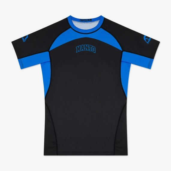 MANTO Rashguard Męski Krótki Rękaw RANKED Niebieski