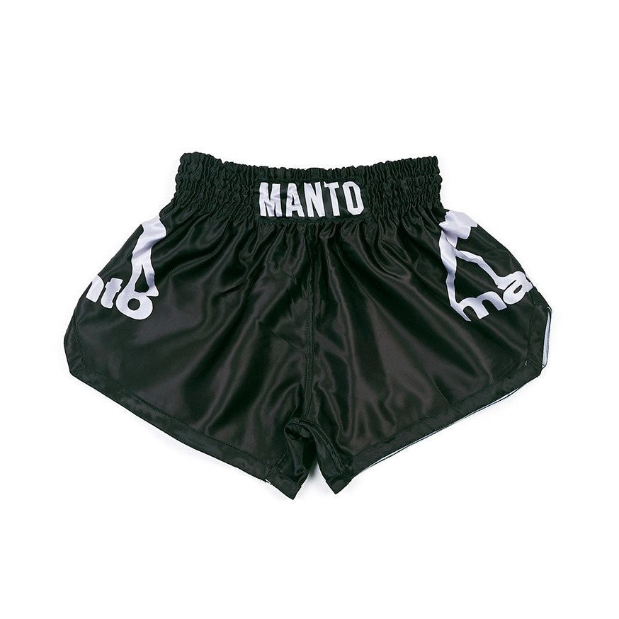 MANTO Spodenki MUAY THAI DUAL Czarne/Srebrne