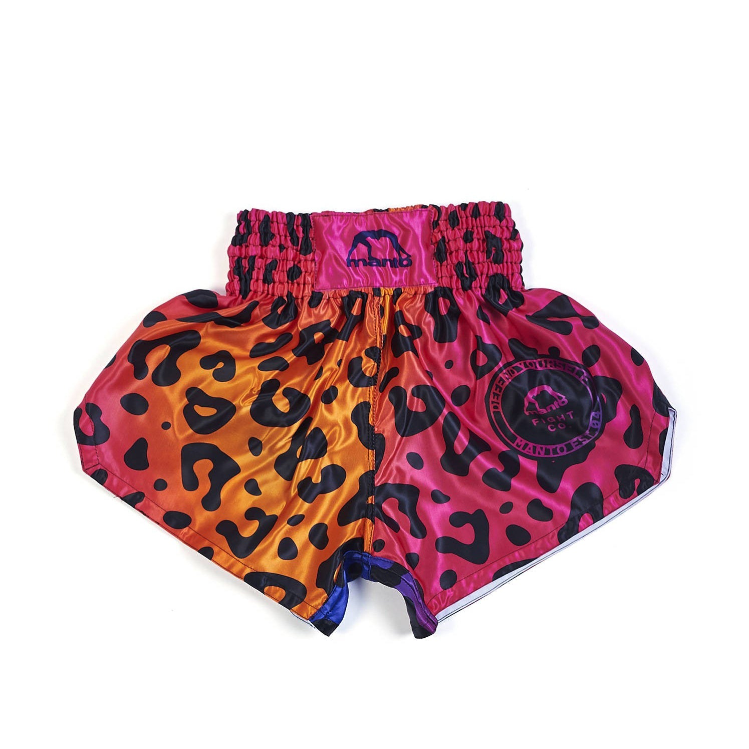 MANTO Spodenki MUAY THAI LEOPARD Różowe/Pomarańczowe