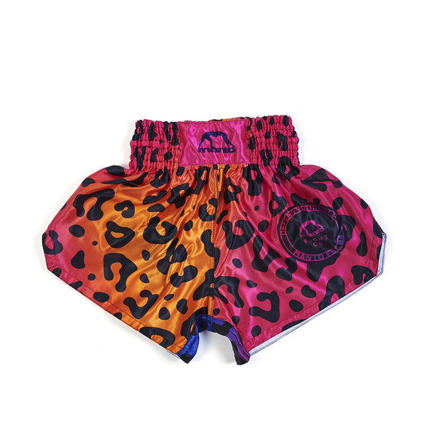 MANTO Spodenki MUAY THAI LEOPARD Różowe/Pomarańczowe