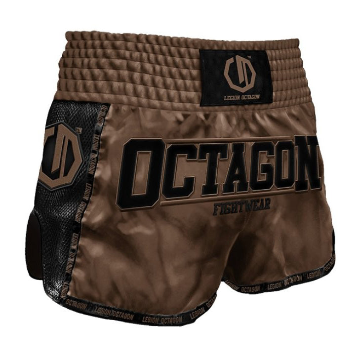 Octagon Spodenki Muay Thai Legion Future Premium Brązowe