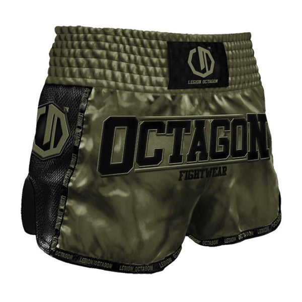Octagon Spodenki Muay Thai Legion Future Premium Zielony Khaki