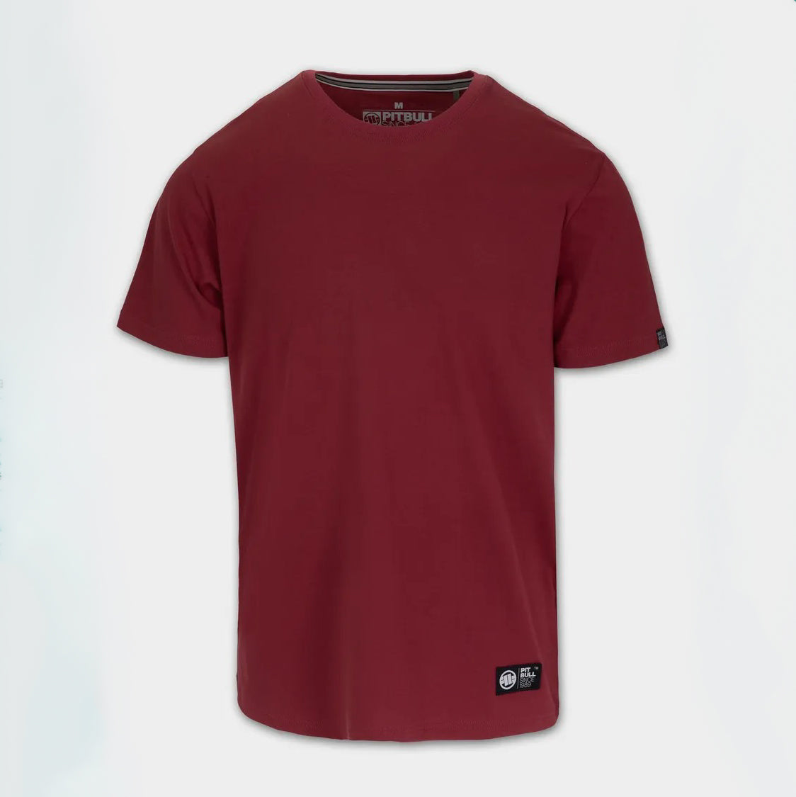 Pitbull T-shirt Bawełniany No Logo Burgundowy