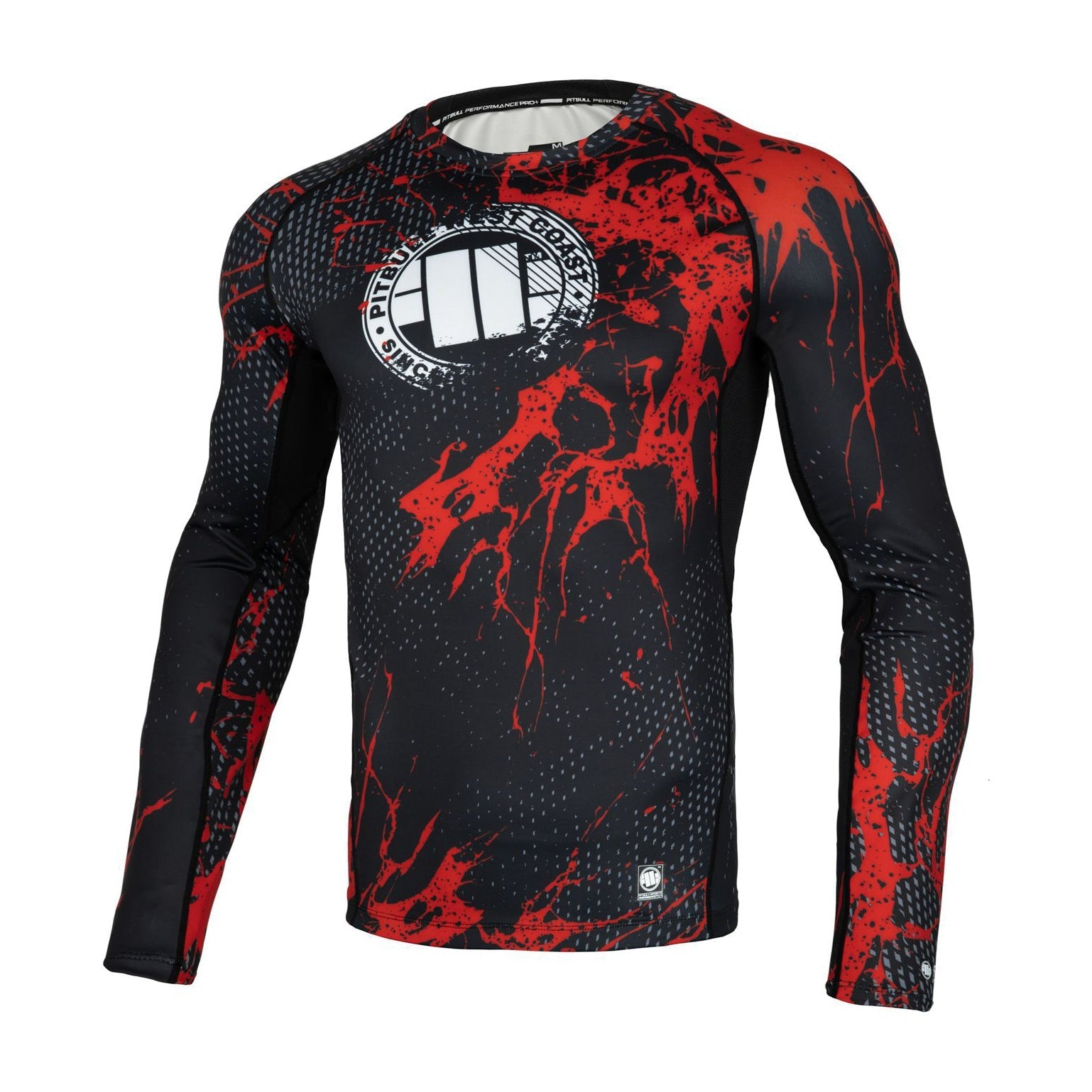 Pitbull Rashguard Męski Blood Dog Długi Rękaw 2.0 Czarny