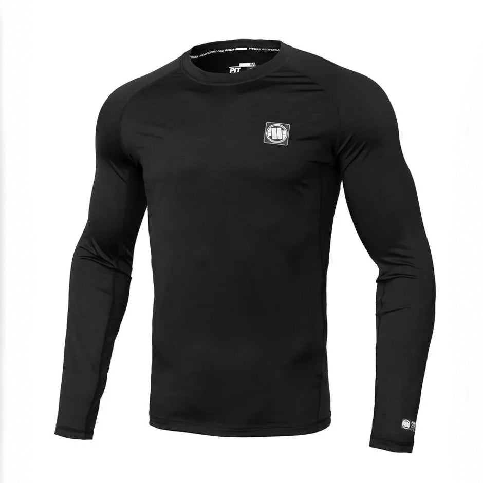 Pitbull Rashguard Męski Longsleeve Performance Pro Plus Small Logo Czarny
