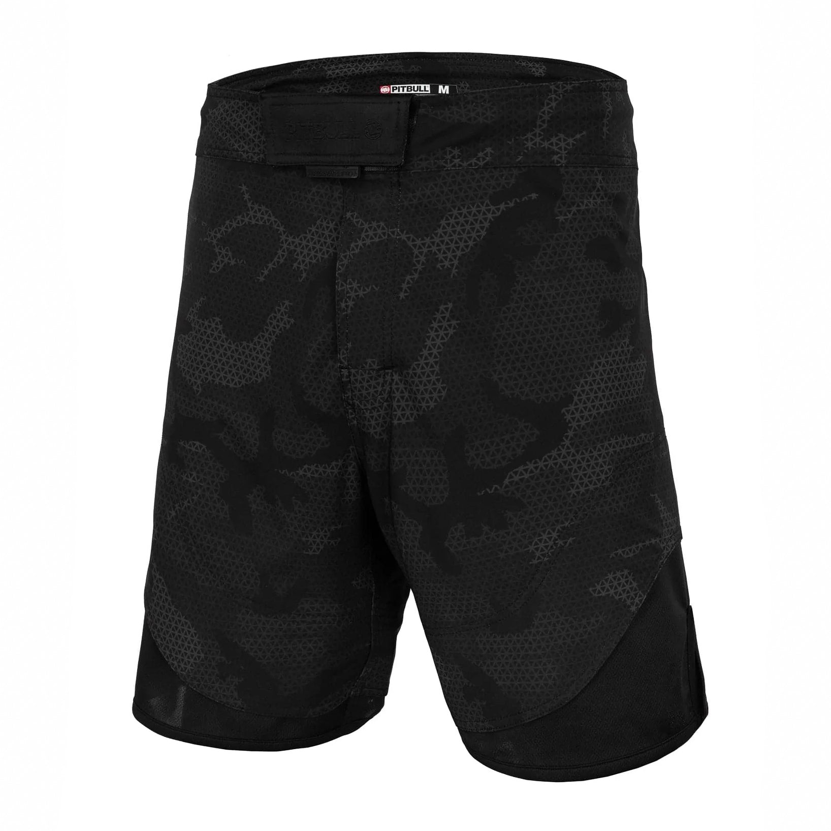 Pitbull Spodenki MMA Grapplingowe 1 Net Camo 2 All Black Camo