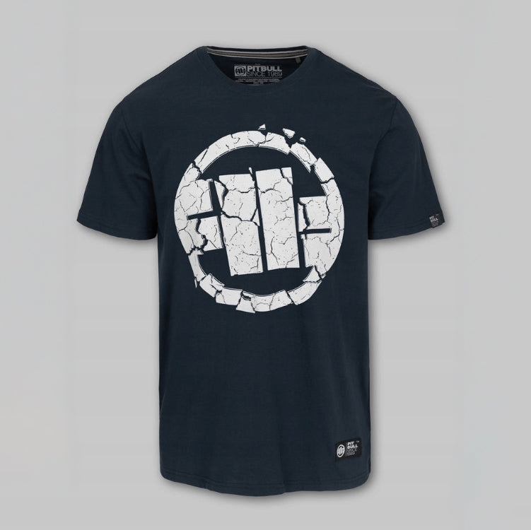 Pitbull T-shirt bawełniany, klasyczny model Scratch niebieski