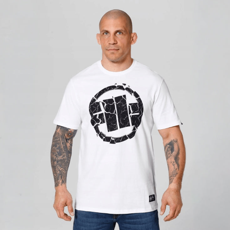 Pitbull T-shirt bawełniany, klasyczny model Scratch Biały