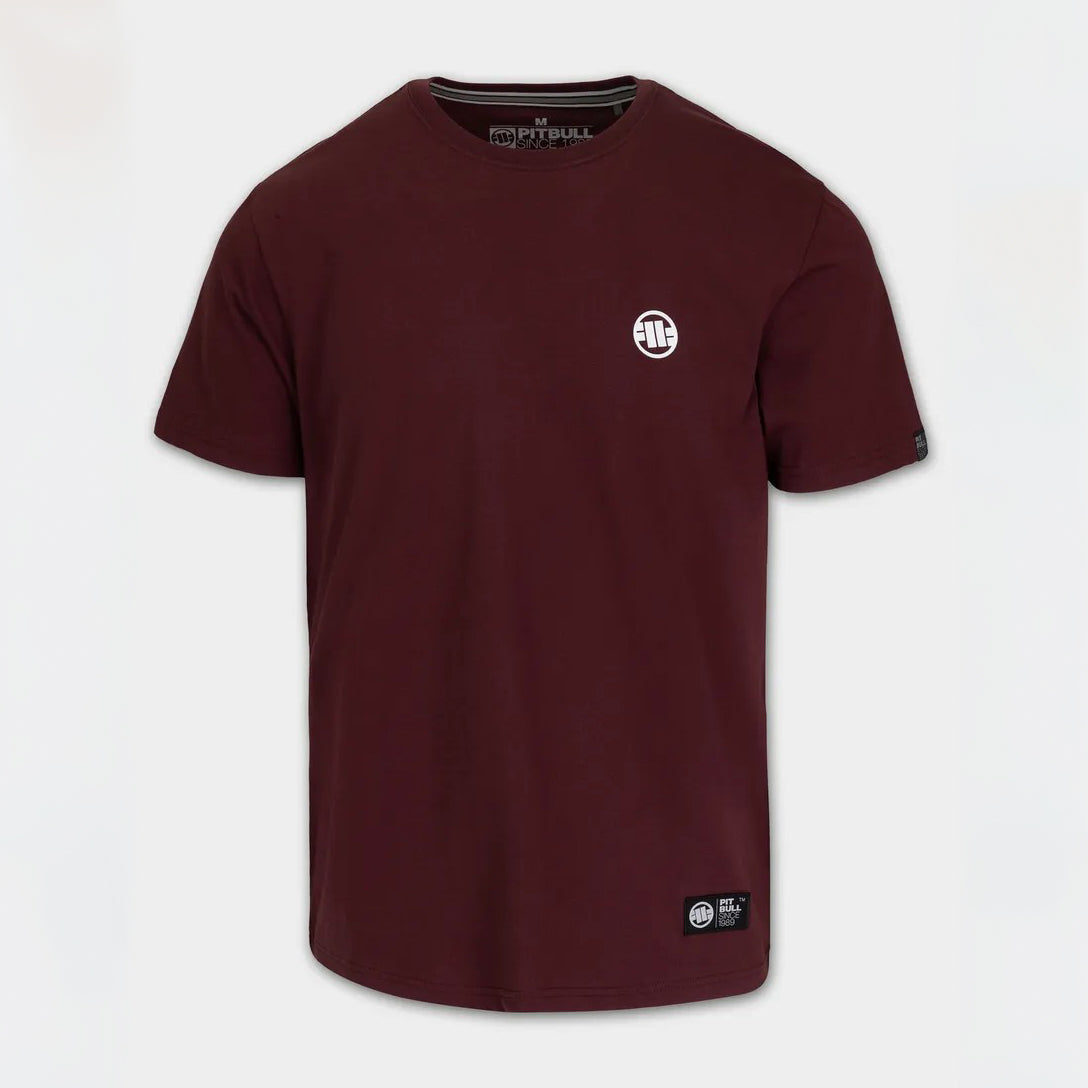 Pitbull T-shirt Small Logo Dark Burgundy