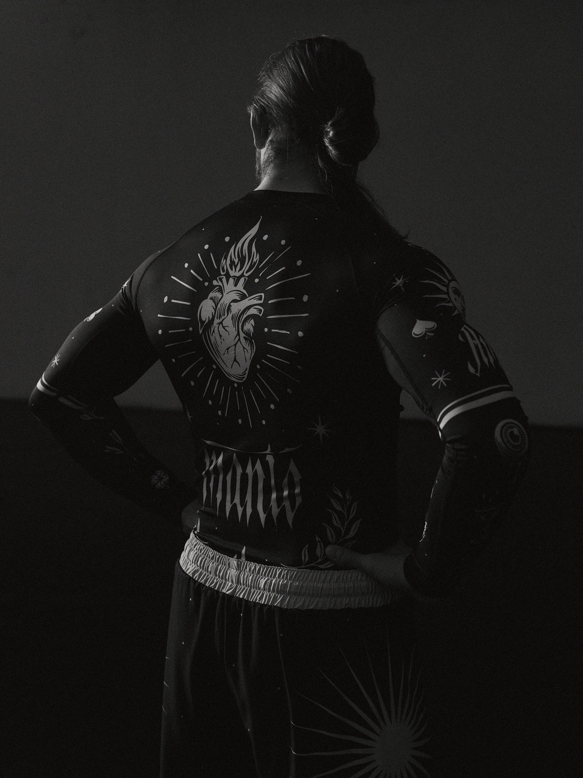 MANTO Rashguard Męski Długi Rękaw AMOR FATI Czarny