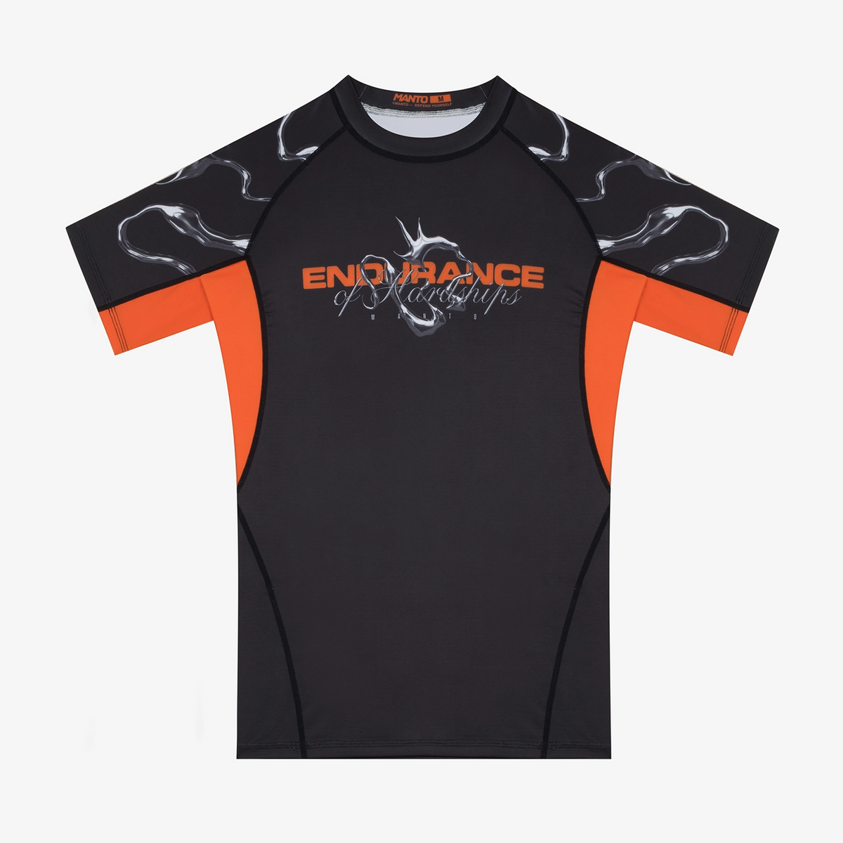 MANTO Rashguard Męski Krótki Rękaw ENDURANCE Czarny