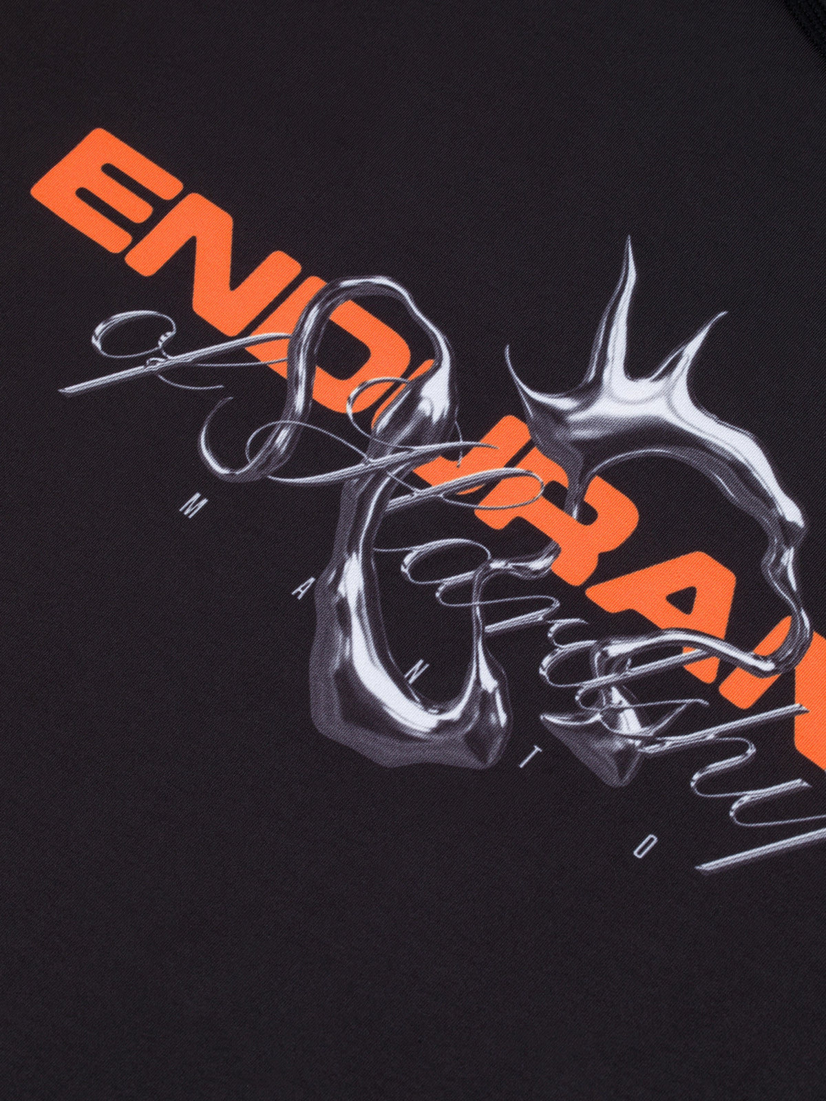 MANTO Rashguard Męski Krótki Rękaw ENDURANCE Czarny