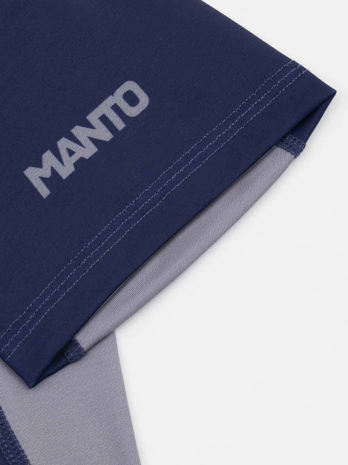 MANTO Rashguard Męski Krótki Rękaw LOGO DUAL Granatowy