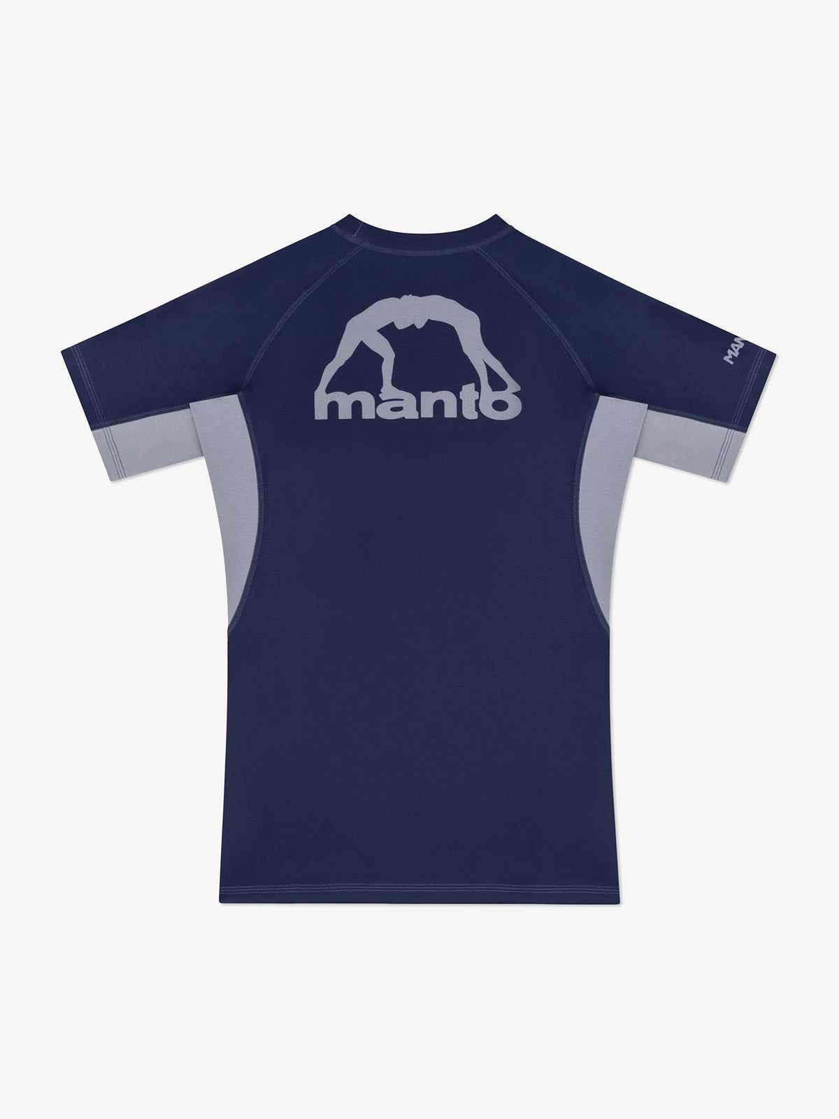 MANTO Rashguard Męski Krótki Rękaw LOGO DUAL Granatowy