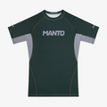 MANTO Rashguard Męski Krótki Rękaw LOGO DUAL zielony