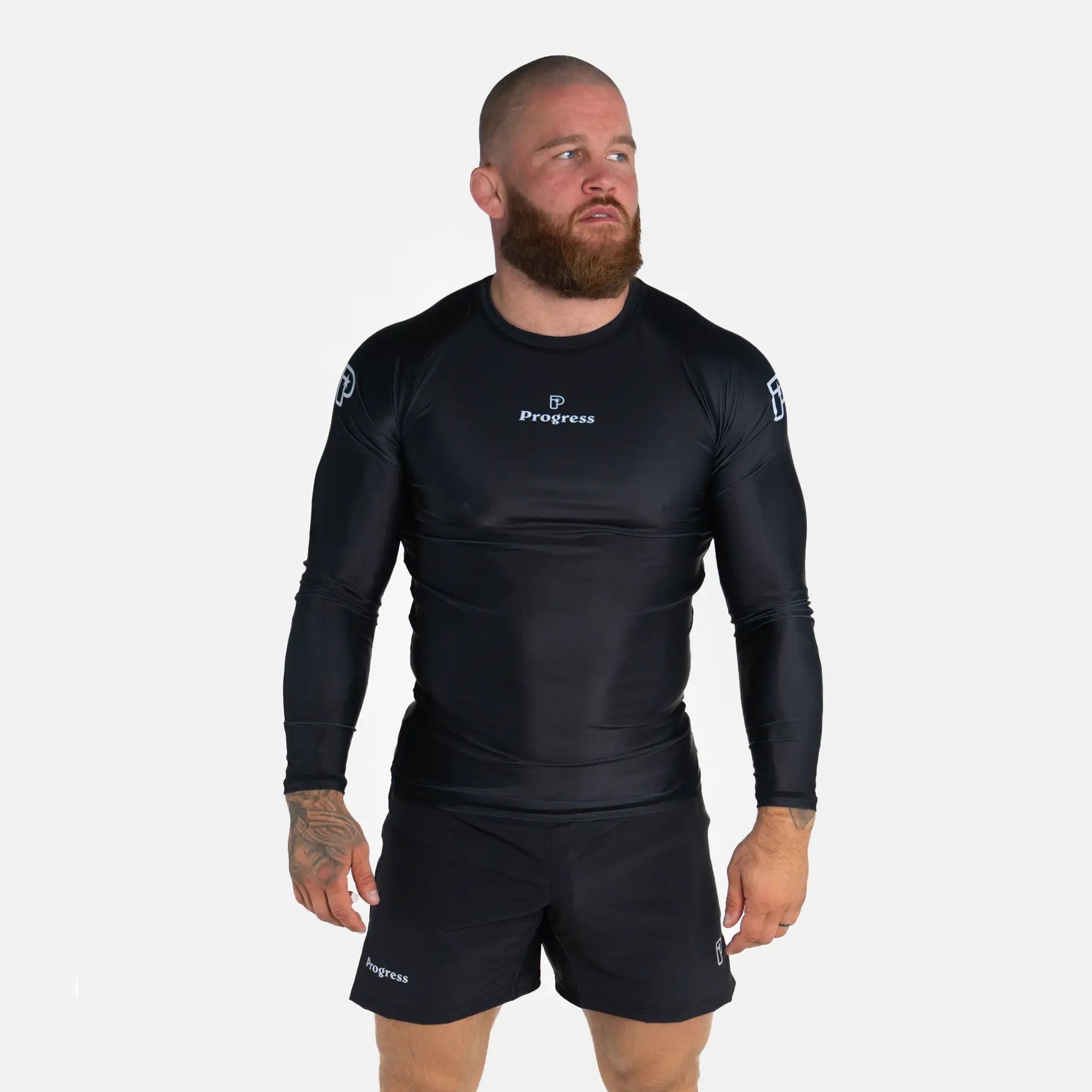 Progress Rashguard Męski Długi Rękaw Academy Czarny