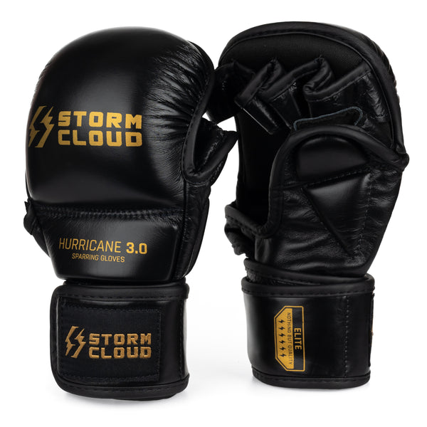 StormCloud Rękawice do MMA Hurricane 3.0 Sparingowe Czarne/Złote 7oz