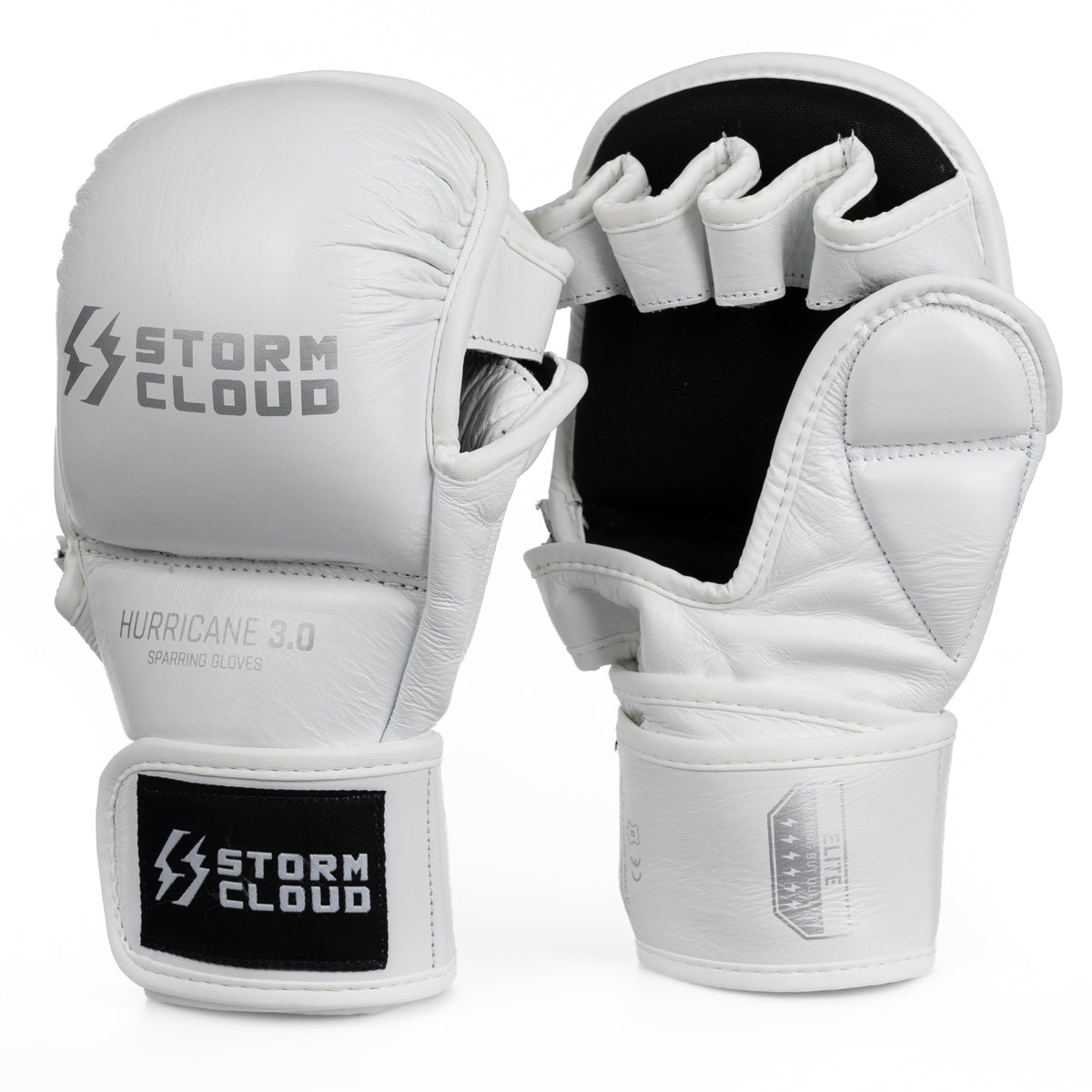 StormCloud Rękawice do MMA Hurricane 3.0 Sparingowe Białe/Srebrne 7oz